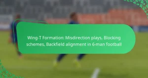 Wing-T Formation: Misdirection plays, Blocking schemes, Backfield alignment in 6-man football