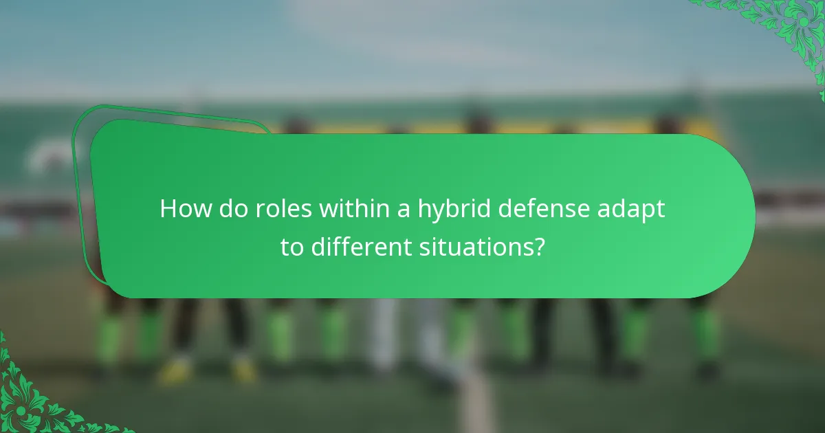 How do roles within a hybrid defense adapt to different situations?